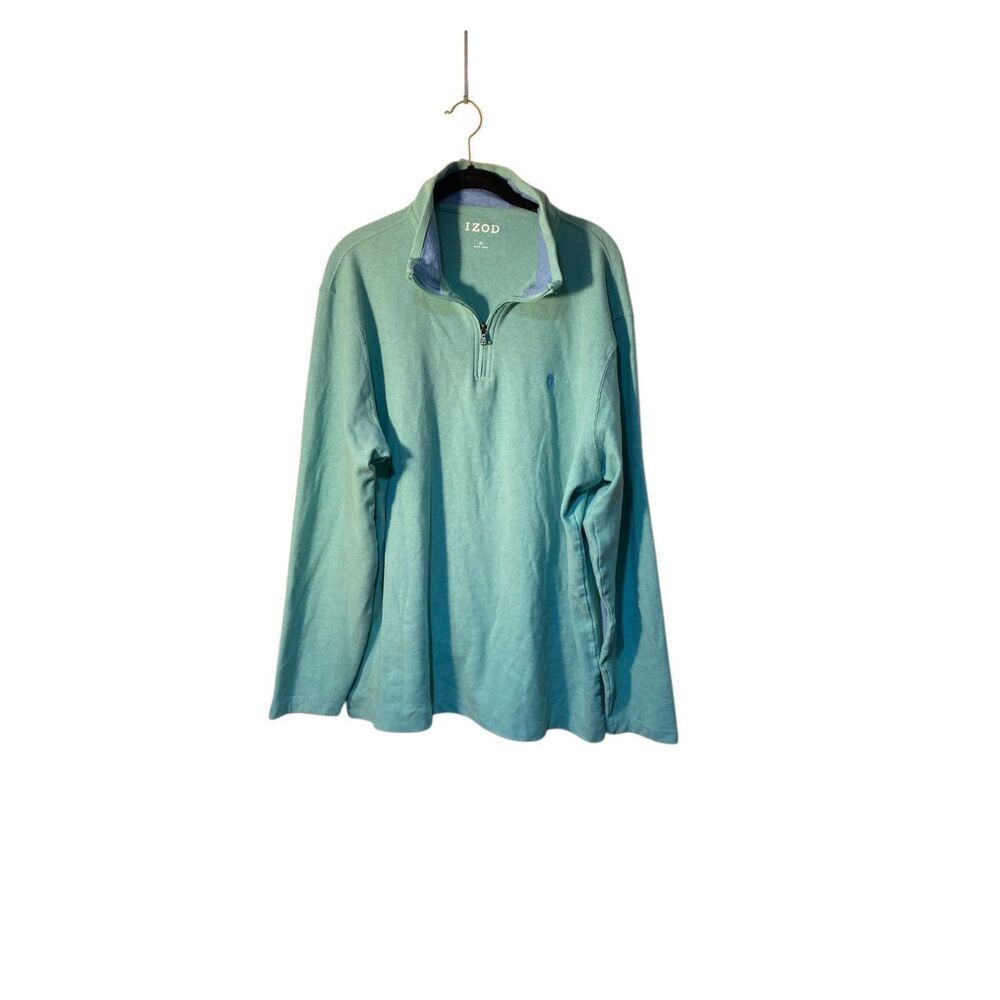 Izod, men’s 1/4 zip performance comfort, long sleeve green top s/XL